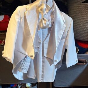 Elegant White Kids Tuxedo Set
